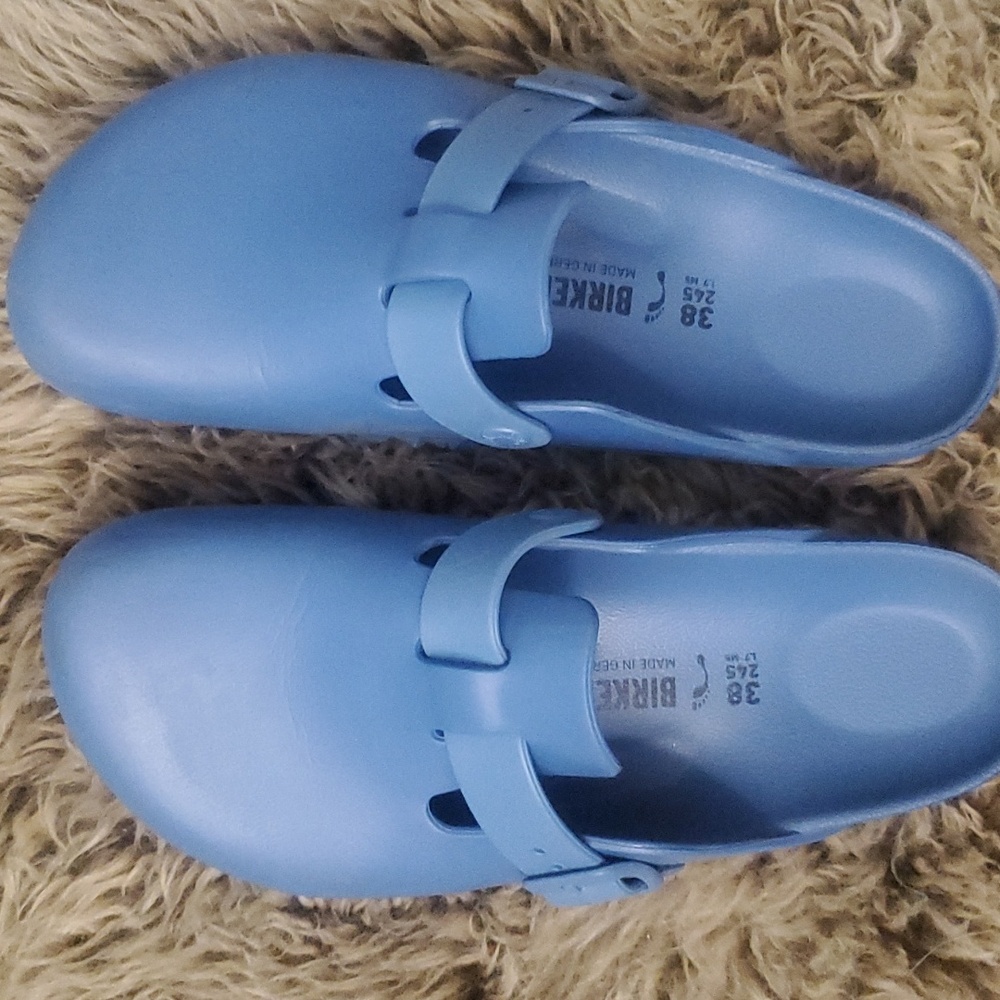 Birkenstock Blue EVA Boston Clogs - Picture 3 of 5